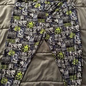 Disney Black and Gray Capri Pants with Graphic Print